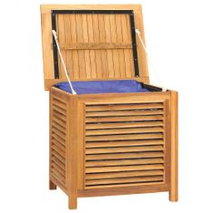 Vidaxl Záhradný úložný box s vreckom 60x50x5 cm masívny teak