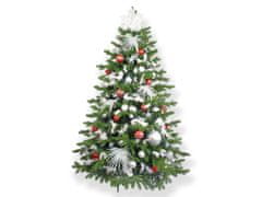 LAALU Zdobený umelý vianočný stromček so 163 ozdobami POLAR RED II 240 cm stromček so stojanom a vianočnými ozdobami