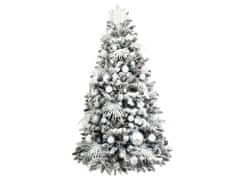 LAALU Ozdobený umelý vianočný stromček so 109 ks ozdôb POLÁRNA BIELA 150 cm so stojanom a vianočnými ozdobami