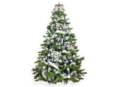 LAALU Zdobený umelý vianočný stromček so 131 ozdobami SKY SILVER 240 cm stromček so stojanom a vianočnými ozdobami