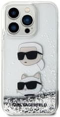 Karl Lagerfeld Kryt KLHCP14XLDHKCNS iPhone 14 Pro Max 6.7" silver hardcase Liquid Glitter Karl & Choupette Heads (KLHCP14XLDHKCNS)