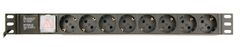 Gembird PDU 8 schucko, C14, 1U, 10 A, 3m