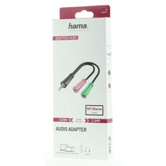 HAMA headset redukcia 2x jack 3,5 mm na jack 4pól. vidlicu