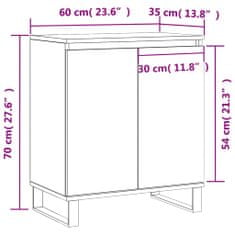 Petromila vidaXL Komoda sivý dub sonoma 60x35x70 cm spracované drevo