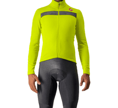 Castelli pánsky cyklistický dres Puro 3 Jersey Electric Lime/Black Reflex žltá/čierna L