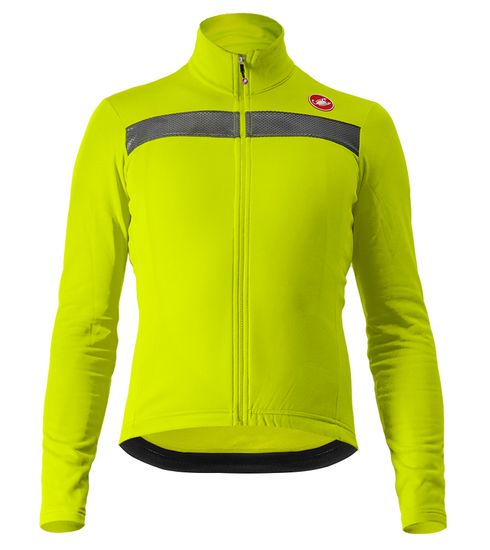 Castelli pánsky cyklistický dres Puro 3 Jersey Electric Lime/Black Reflex