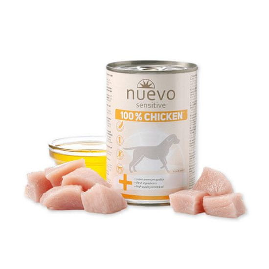 Nuevo konzerva pre psa Sensitive 100% Chicken 6 x 400g