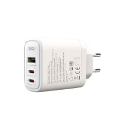 XO Adaptér 3xUSB 230V/5V-20V 2xUSBC+USBA XO CE04 65W