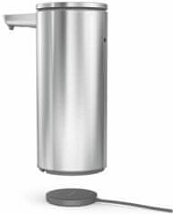 Simplehuman Bezdotykový dávkovač mydla - 414 ml + držiak na hubku, nerez oceľ