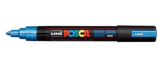UNI Akrylový popisovač "Posca PC-5M", kovovo modrá, 1,8-2,5 mm, 2UPC5MMK