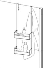 Deante Mokko čierna - polica závesná na stenu sprchovacieho kúta (ADM_N54K)