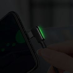 Mcdodo MCDODO UHLOVÝ KÁBEL USB BLESK ŠPIRÁLOVÁ PRUŽINA PRE IPHONE 14 LED 2M