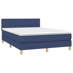 Petromila vidaXL Boxspring posteľ s matracom modrý 140x190 cm látka