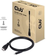 Club 3D Micro HDMI na HDMI 2.0, podpora 4k/60Hz, obousměrný,1m