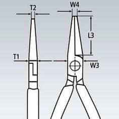 Knipex Rovné ploché kliešte 160 mm Knipex typu Langbeck - 3011160
