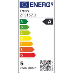 EMOS LED žárovka Filament A60 A CLASS/ E27 / 5 W (75 W) / 1 060 lm / teplá bílá