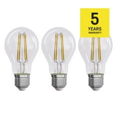 EMOS LED žárovka Filament A60 A CLASS/ E27 / 5 W (75 W) / 1 060 lm / teplá bílá