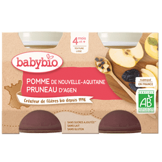 Babybio Príkrm jablko slivka 2x 130 g