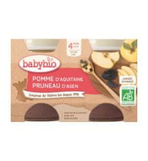 Babybio Príkrm jablko slivka 2x 130 g