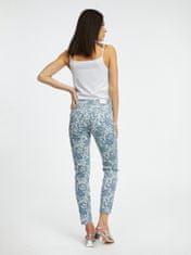 Orsay Modré dámske vzorované slim fit džínsy 34