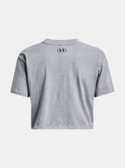 Under Armour Tričko UA COLLEGIATE CREST CROP SS-GRY XXL