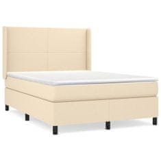 Petromila vidaXL Boxspring posteľ s matracom krémový 140x190 cm látka