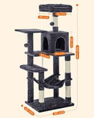 Artenat Mačací strom Byron, 143 cm, šedá