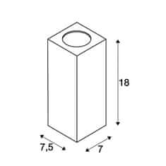 SLV BIG WHITE THEO WALL, vonkajšie nástenné svietidlo, QPAR51, hranaté, striebrosivej, max. 35 W 229524