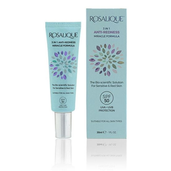 Rosalique Krém proti začervenaniu pleti 3in1 Anti-Redness Miracle Formula SPF 50 30 ml