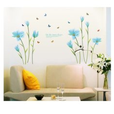 PIPPER. Samolepka na stenu "Modré kvety" 105x185cm