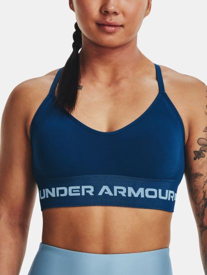 Under Armour Podprsenka UA Seamless Low Long Bra-BLU