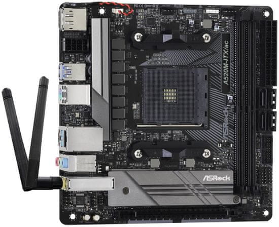 ASRock A520M-ITX/AC/AMD A520/AM4/2x DDR4 DIMM/DP/HDMI/USB-C/WiFi/Mini-ITX