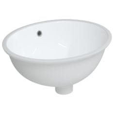 Petromila vidaXL Kúpeľňové umývadlo biele 43x35x19 cm oválne keramické