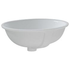 Petromila vidaXL Kúpeľňové umývadlo biele 47x39x21 cm oválne keramické