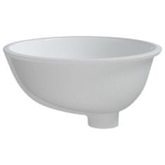 Petromila vidaXL Kúpeľňové umývadlo biele 38,5x33,5x19 cm oválne keramické
