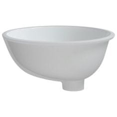 Petromila vidaXL Kúpeľňové umývadlo biele 37x31x17,5 cm oválne keramické