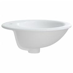 Petromila vidaXL Kúpeľňové umývadlo biele 52x46x20 cm oválne keramické