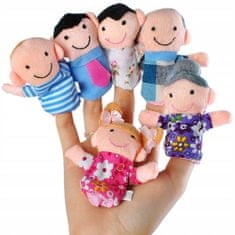 Northix Farebné prstové bábiky - 6 ks 