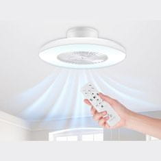 Northix Stropný ventilátor s LED svetlami v 3 farbách 