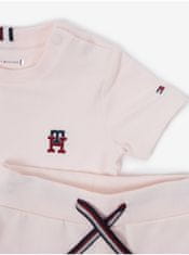 Tommy Hilfiger Sada dievčenského trička a teplákov vo svetlo ružovej farbe Tommy Hilfiger 68