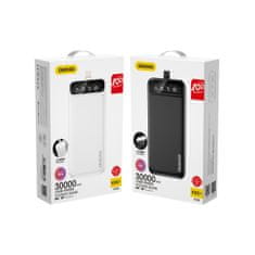 DUDAO K8s+ Power Bank 30000mAh 2x USB + LED lampa, čierny