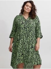Fransa Zelené dámske vzorované košeľové šaty Fransa 46