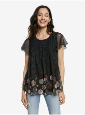 Desigual Desigual čierne tričko TS Norte XS