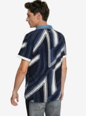 Desigual Desigual modré pánske tričko Polo Vincent S