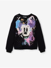 Desigual Čierna dievčenská mikina Desigual Mickey 110-116