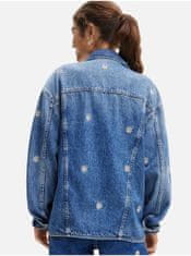 Desigual Modrá dámska vzorovaná džínsová bunda Desigual Aramis S