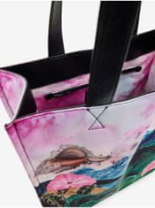 Desigual Zeleno-ružový dámsky vzorovaný shopper Desigual Paisaje Surreal UNI