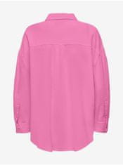 ONLY Ružová dámska ľanová košeľa ONLY Corina S