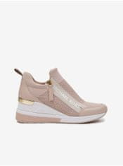 Michael Kors Svetloružové dámske tenisky na kline Michael Kors Willis Wedge Trainer 39