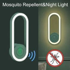 Mormark Ultrazvukový odpudzovač komárov s frekvenčnou konverziou a LED svetlom na spanie (čierna farba) | ANTIMOSI